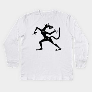 Black Cat Unicorn Kids Long Sleeve T-Shirt